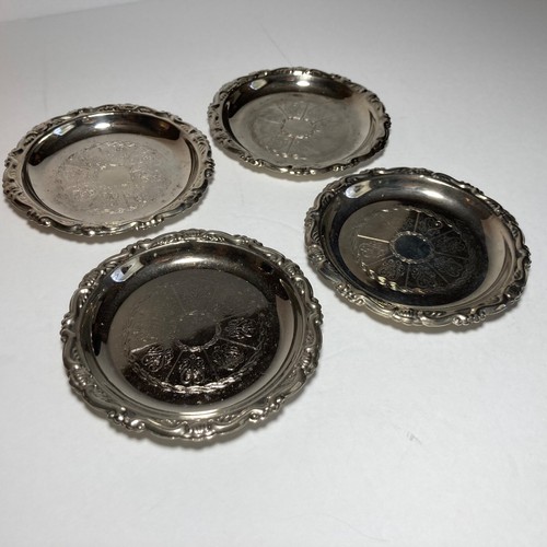 Juego de 4 posavasos en relieve Italia enchapados en plata EP sobre acero de colección - Imagen 2 de 8