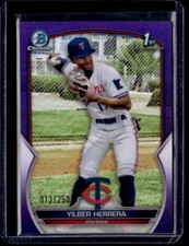 2023 Bowman Chrome Prospects Purple Refractor Yilber Herrera 013/250 Minnesota