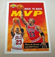1992/93 Upper Deck Michael Jordan # 67 Basketball Card, Back To Back MVP  Finals