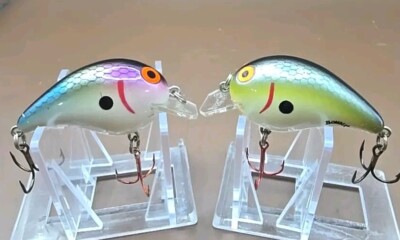 2 Bomber Square A. crankbaits 1 Silver Scales Blk Back & 1 Threadfin Shad.Rattle