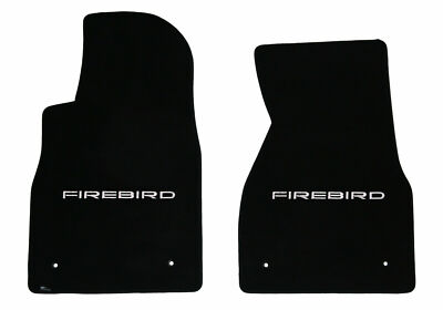 LLOYD MATS Velourtex FRONT FLOOR MAT SET 1993 to 2002 Pontiac Firebird logo