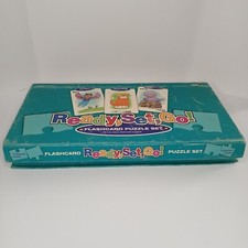 Vintage Flashcard Ready Set Go Action, Rhyming Matching 78 Educational Puzzles