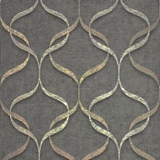 Dark gray brass silver metallic wavy trellis lines textured modern Wallpaper 3D