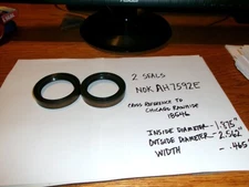 2 (TWO) NOK OIL SEALS AH7592E~ CHICAGO RAWHIDE 18546~1 .875" X 2.562" X .465"