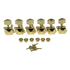 6 Inline Semi Closed Guitar Tuning Keys Guitar Tuners for Strat/Tele Gold