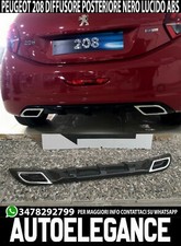 Peugeot 208 Diffusor Unten Stoßstange Diffusor Anschlüsse Ovale ABS