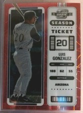 2023 Panini Chronicles Contenders Optic Pink Velocity Prizm 10/17 Luis Gonzalez 
