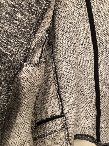 KUT From The Kloth Women's M Moto Jacket TEXTURED Black White Plaid Zippers EXCL - Picture 3 of 4