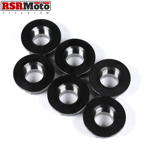 Honda CBR600RR Titanium Nyloc Self Locking Sprocket Nuts, 2003-2019, Black - Picture 2 of 3