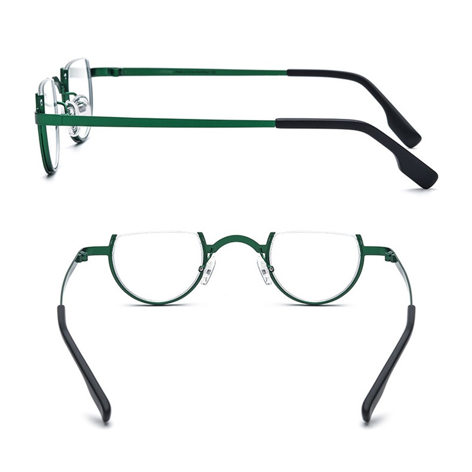 Exclusive Unique Design Half Circle Glasses Mixed-color Half-rimless ...