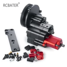 RCBATER Cutoff + 2-Speed Transmission Gearbox for Axial 1/10 SCX10 RC Crawler