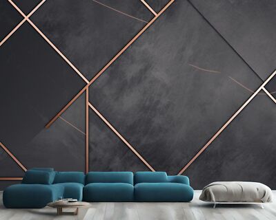 Anthrazit Grau Marmor Rosegold Tapete Wandbild Abnehmbar Abwaschbar Abziehen & Kleben