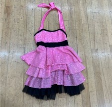Leo  s dancewear halter dress dance costume Pink And Black