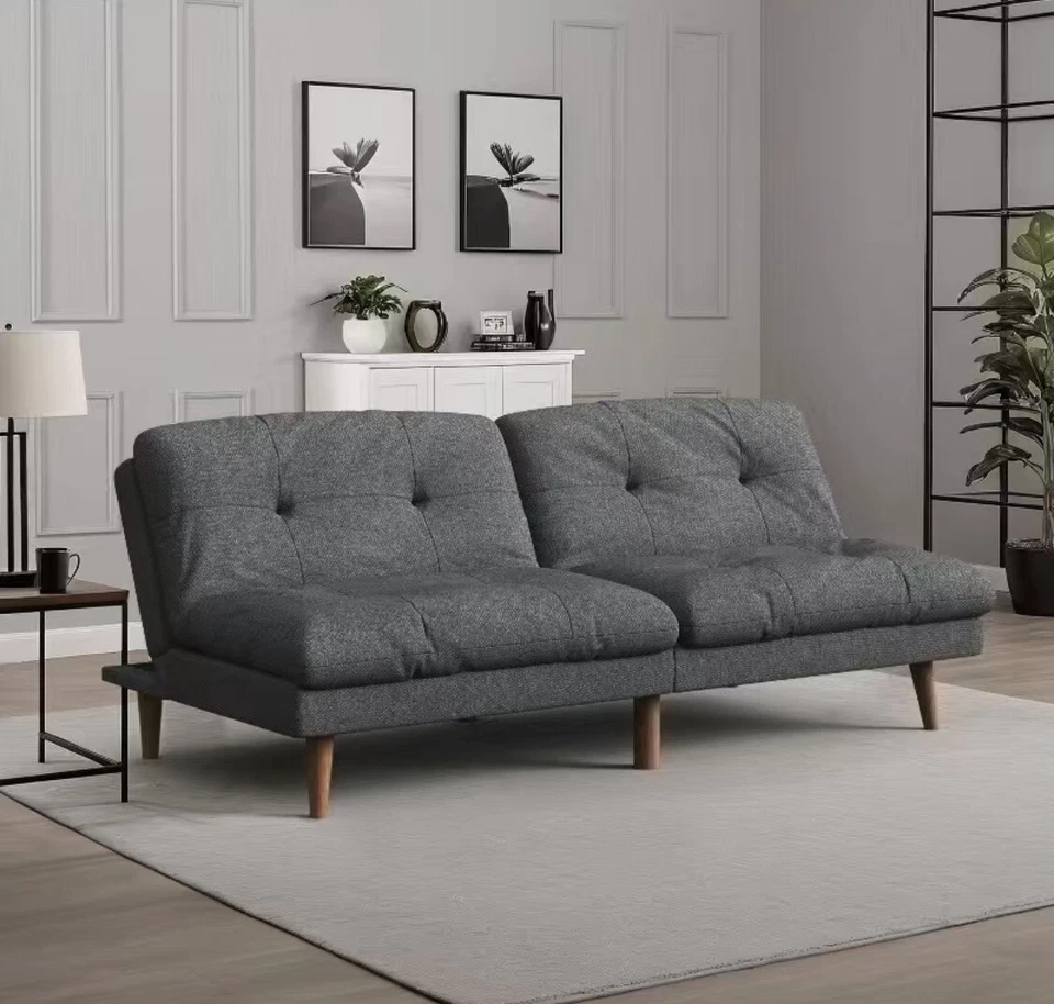 Lujoso futón reclinable tapizado Foto 3 de 4