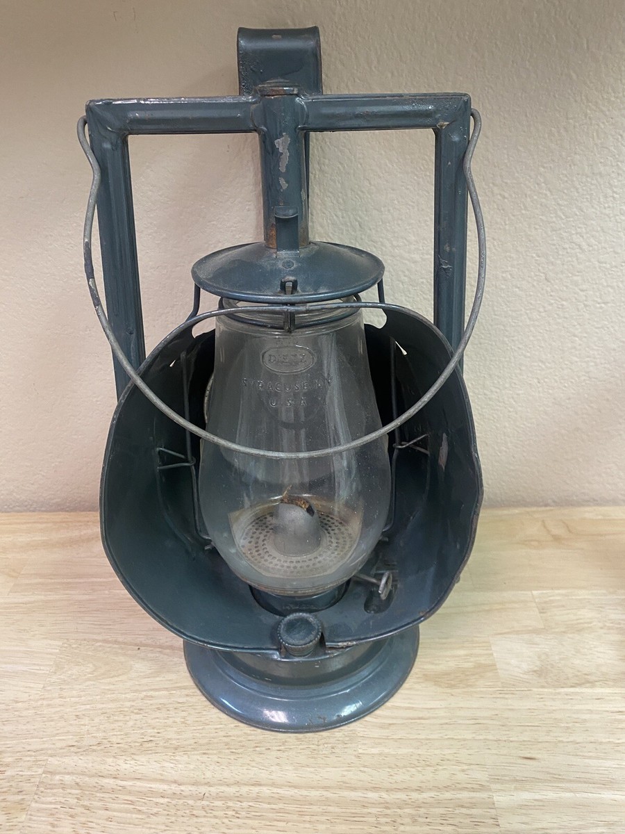 Antique Dietz Acme Inspector Lamp New York Clear Glass Globe