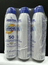 3x Coppertone Sport Mineral Spray Sunscreen(Exp01/24)SPF50  5oz Read Description