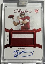 2021 Flawless Mac Jones Ruby RPA 18/20 Rookie Patch Auto Encased Patriots Bama