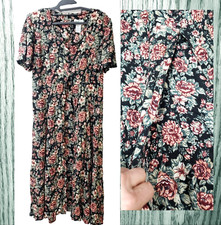 Vintage*Cottagecore Prairie *Dress~Size 14~ Y2K Floral~Short Sleeve Midi Long
