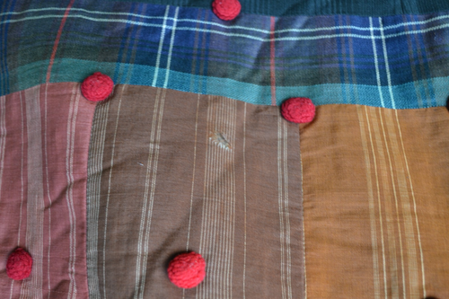 handmade quilt 65" x 72", hand tied - Picture 3 of 12