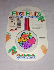 1992 MERRI TOTS LEASH FOR PACIFIER FIRST FRUITS SEALED NOS