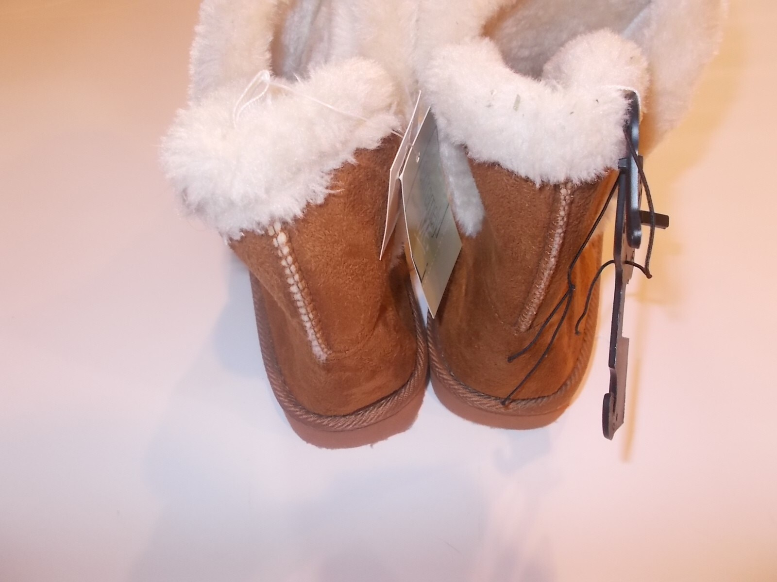 Extremely Me Toddler Girls Size 12 Brown Faux Fur Lined Pull On Ankle Boots