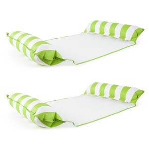 Aqua Monterey Water Inflatable 4-in-1 Pool Hammock Lounger, Lime Green (2 Pack) - Click1Get2 Offers