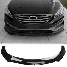 For 15-17 Hyundai Sonata Glossy Black Front Bumper Lower Lip Spoiler Splitter