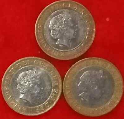 £6 Queen Elizabeth II QE2 Three £2 Two Pound Coins Bank of England 1998 Quid GBP