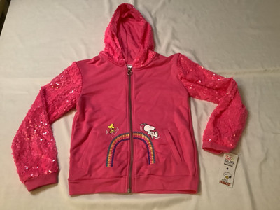 365Kids From Garanimals Girls Pink Snoopy Hooded  Zip up Jacket Box Q