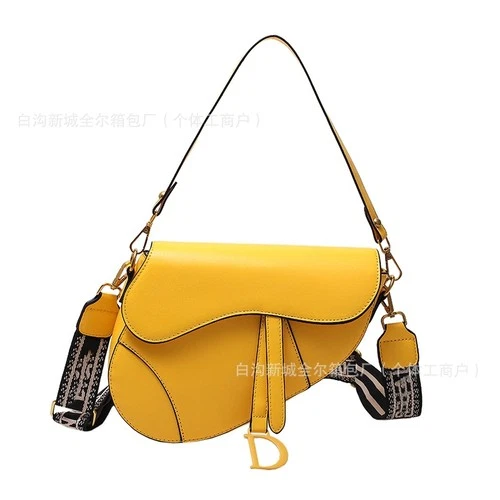 New Women Leather Shoulder Bags Underarm Bag Saddle Shape Pendant Crossbody Bag - Bild 34 von 51