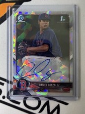 2018 Bowman Chrome Baseball Daniel Gonzalez Cracked Ice Auto /100