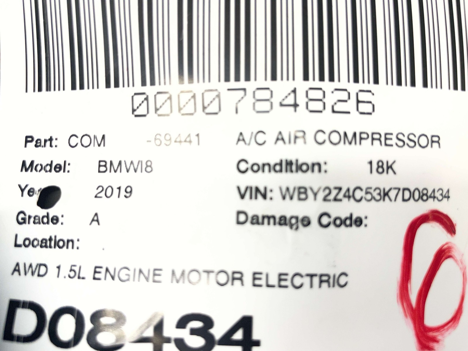 BMW i8 2014-2019 Electric compressor