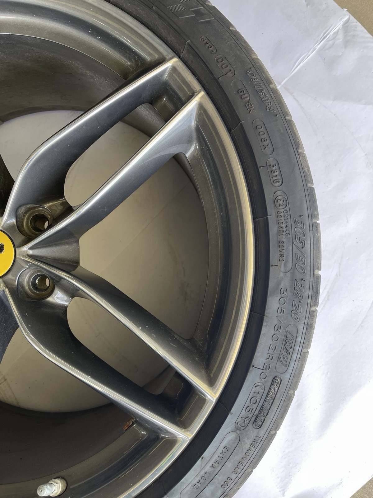 OEM Ferrari 488 Front Wheel Rim 20x9 Factory Forged Grigio Corsa Genuine Ferrari