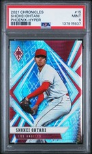 2021 Panini Chronicles / Phoenix Shohei Ohtani Hyper Silver #'d to /299 PSA 9