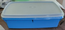 Tuppercraft Tupperware Blue Stow N Go 3pc Container Craft Or Cash Box 767