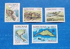 Faroe Islands Stamps, Scott 31-35 Complete Set MNH