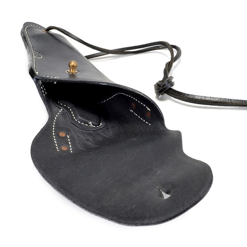 Black Leather US M1916 Colt 1911 .45 Holster Premium Drum Dyed Leather Left Hand - Picture 4 of 8