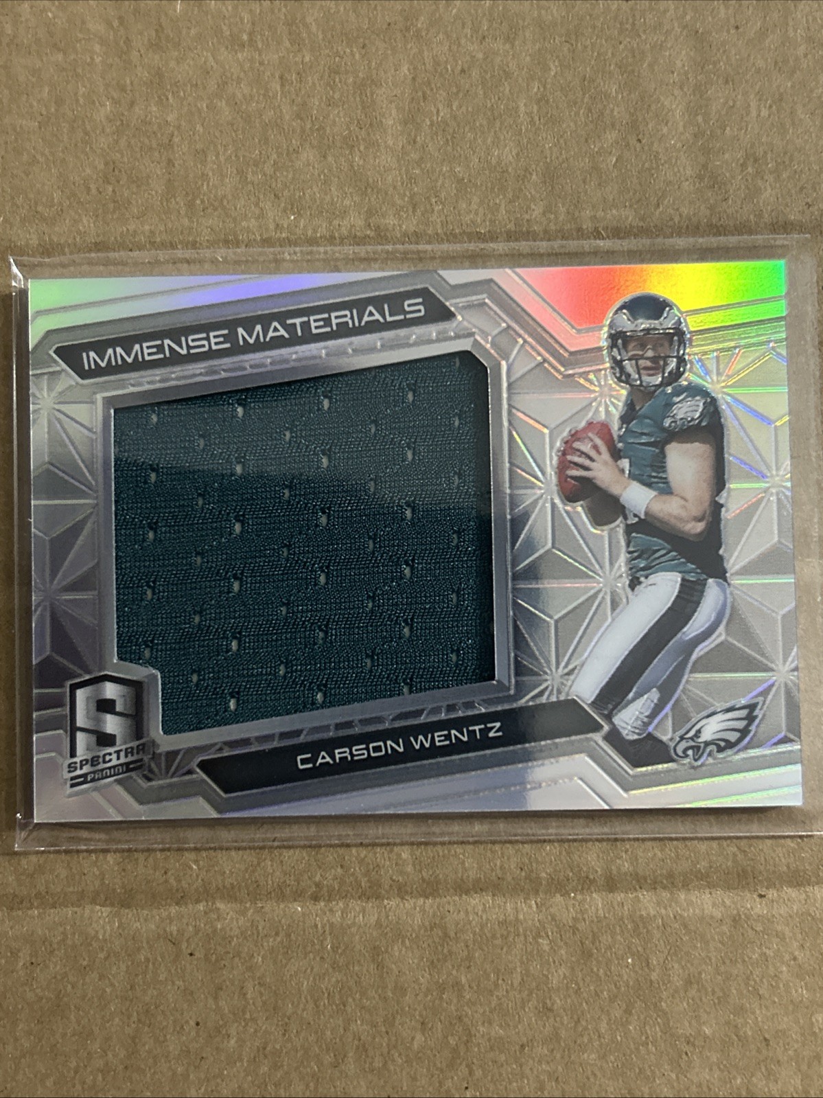 Carson Wentz Panini Spectra Immense Material #6 Base