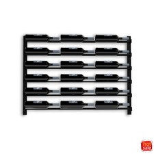 Modern 18 Bottle Metal Wall Mounted Wine Rack Storage for Home Bar Kitchen