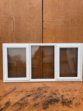 Upvc Window White Casement 3 Panel External Double Glazed Plastic PVC Used