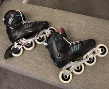 Oxelo In-line Skates Roller Blades Ladies Size UK 5 - 7,  Pads, Gloves & Carrier