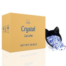 Crystal Cat Litter with Powerful Odor Control, Non-Clumping, Lasts Up to 6 Mo...