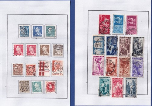 SERIES Lot Collection Sheets Stamps ITALY - DENMARK