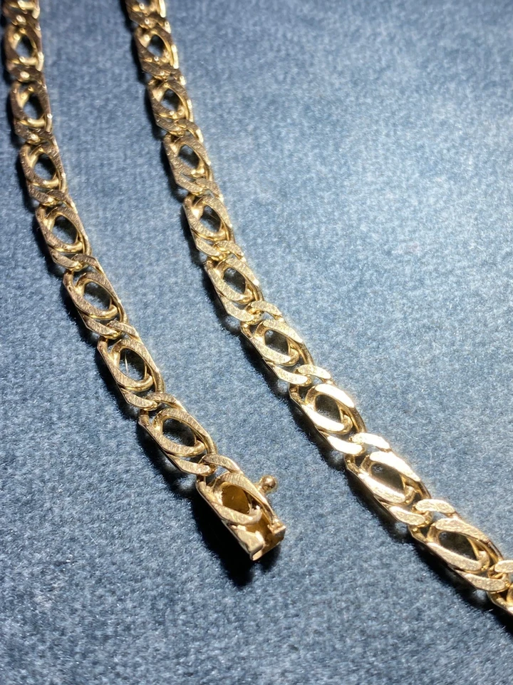 Juego de collar y pulsera oro macizo 18k hombre Foto 2 de 4