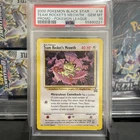 2000 Pokemon Black Star #18 Team Rocket's MEOWTH Promo Pokemon League PSA 10
