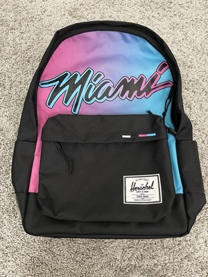 Herschel Supply Co Miami Heat Backpack NBA Vice Pink Blue Gradient Black Bag