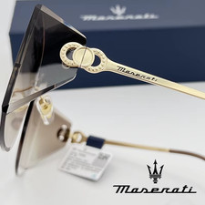 Maserati Butterfly Sunglasses Frameless Nylon Lens UV400 Driving Eyewear Box