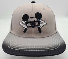 Mickey Mouse Gray Disney Parks Adult Snapback Shallow Fit Hat Cap Glasses Design