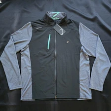 NWT Zero Restriction Z710 Full Zip Jacket Black/M Aqua Men's Size XL 