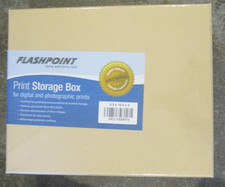 Adorama Flashpoint 8x10 Print Storage Box, Drop Front Design, 8.5 x10.5 x 3" NEW
